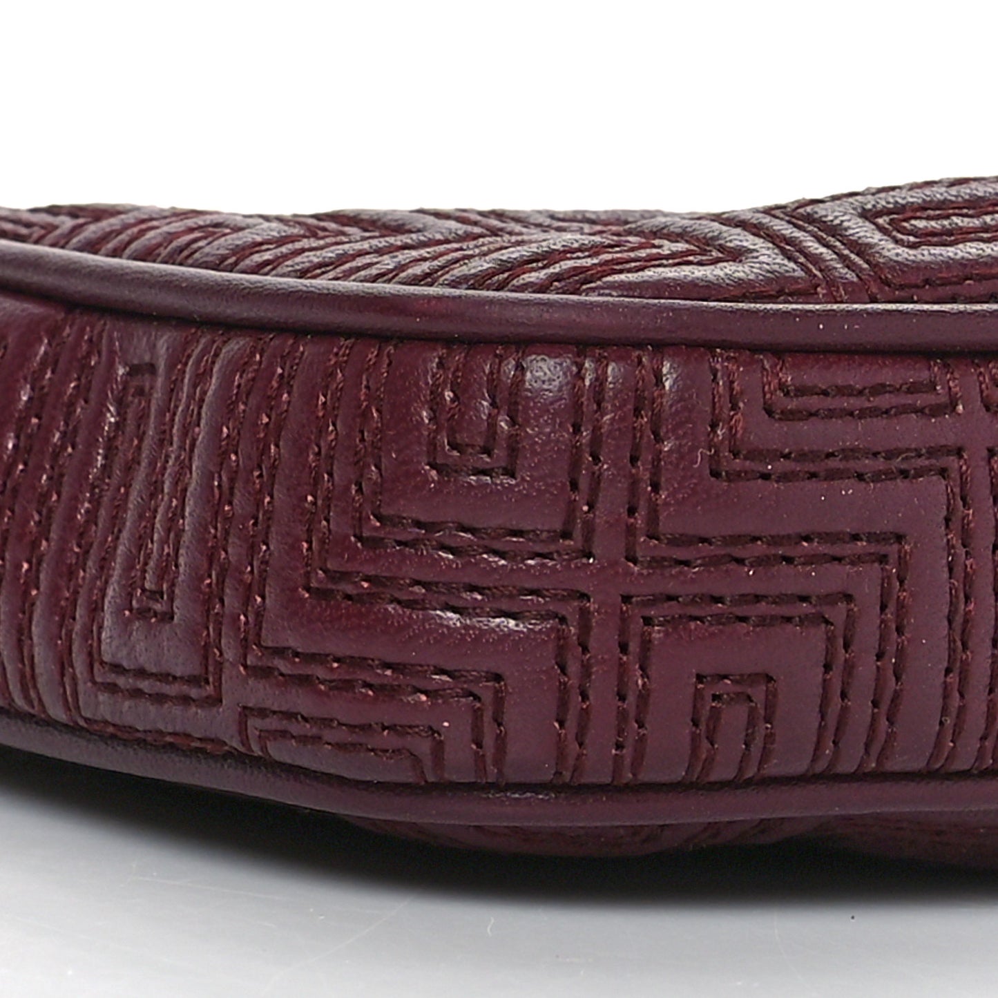 Nappa Quilted Palazzo Chain Crossbody Bag Burgundy
