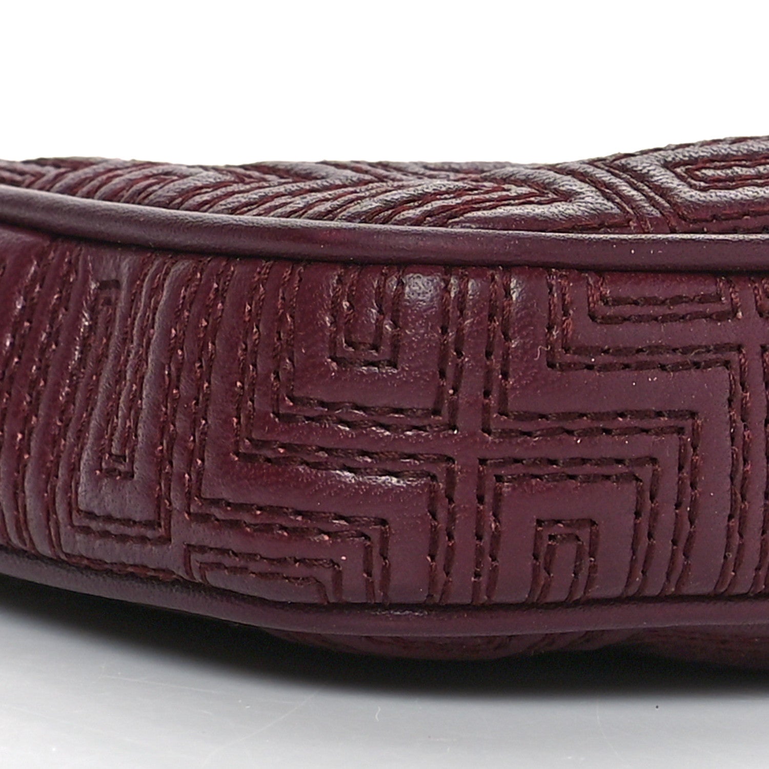 Versace Nappa Quilted Palazzo Chain Crossbody Bag Burgundy 7 of 10
