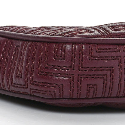Versace Nappa Quilted Palazzo Chain Crossbody Bag Burgundy 7 of 10