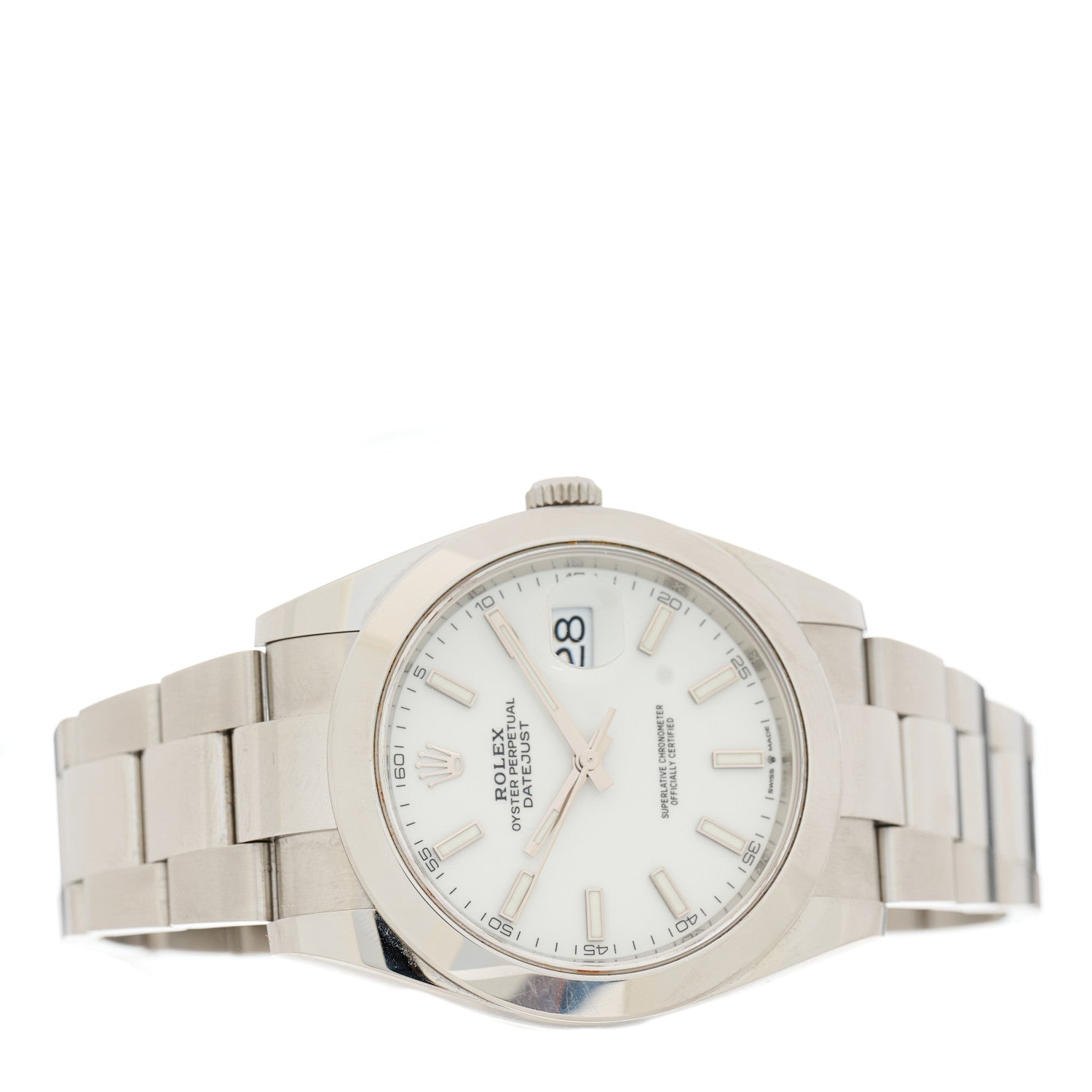 Rolex Stainless Steel 41mm Oyster Perpetual Datejust Watch White 126300 2 of 5