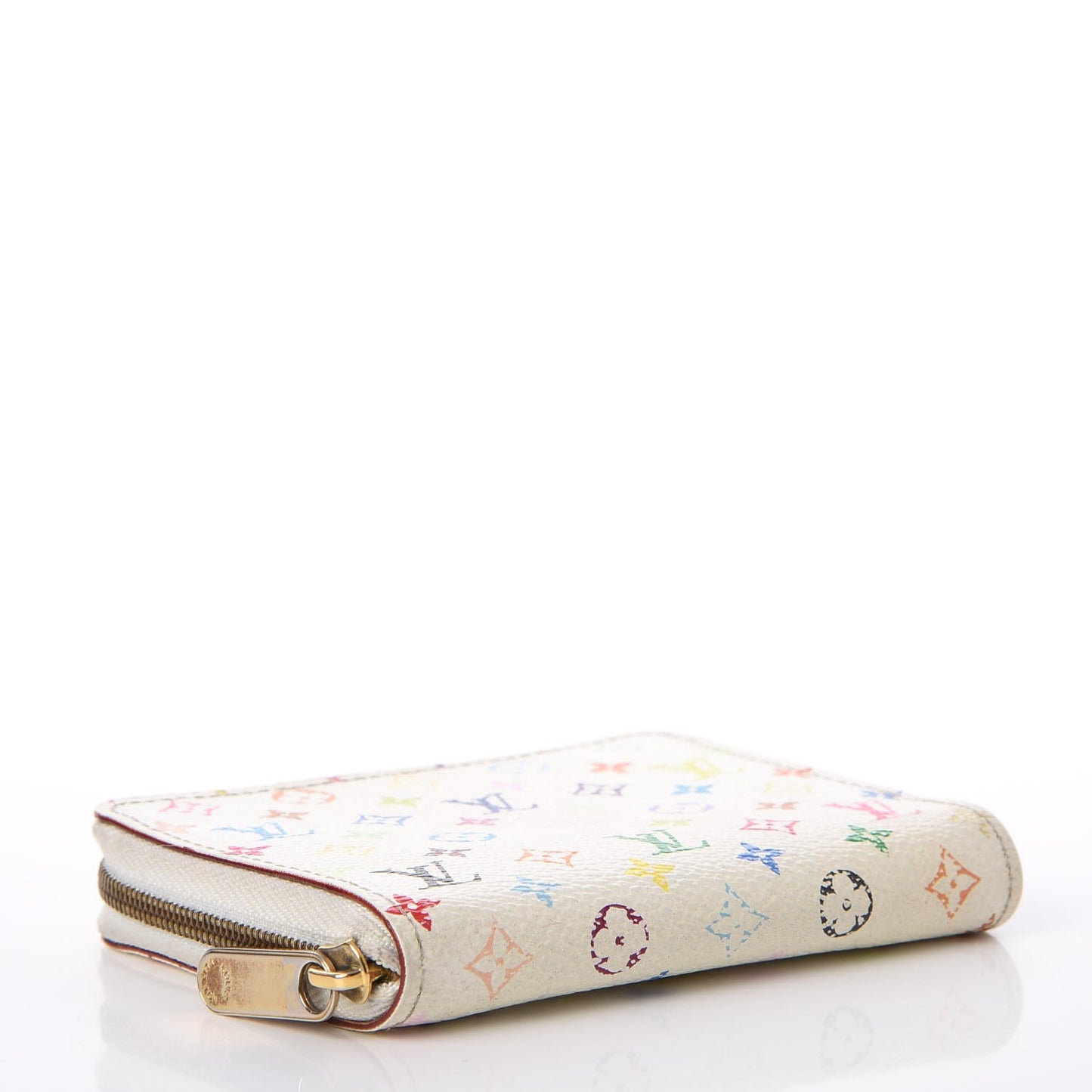 Monogram Multicolor Zippy Coin Purse Wallet White Litchi