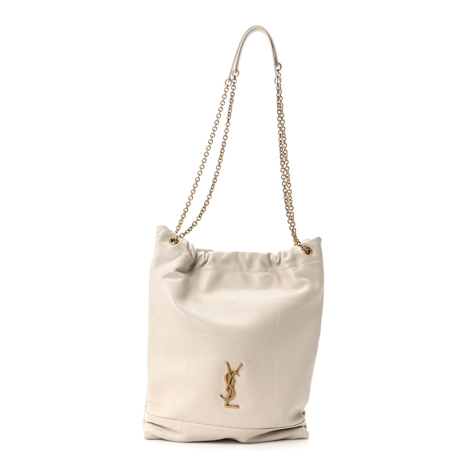 Saint Laurent Lambskin Matelasse Monogram Large Jamie 4.3 Pochon Crema Soft 1 of 11