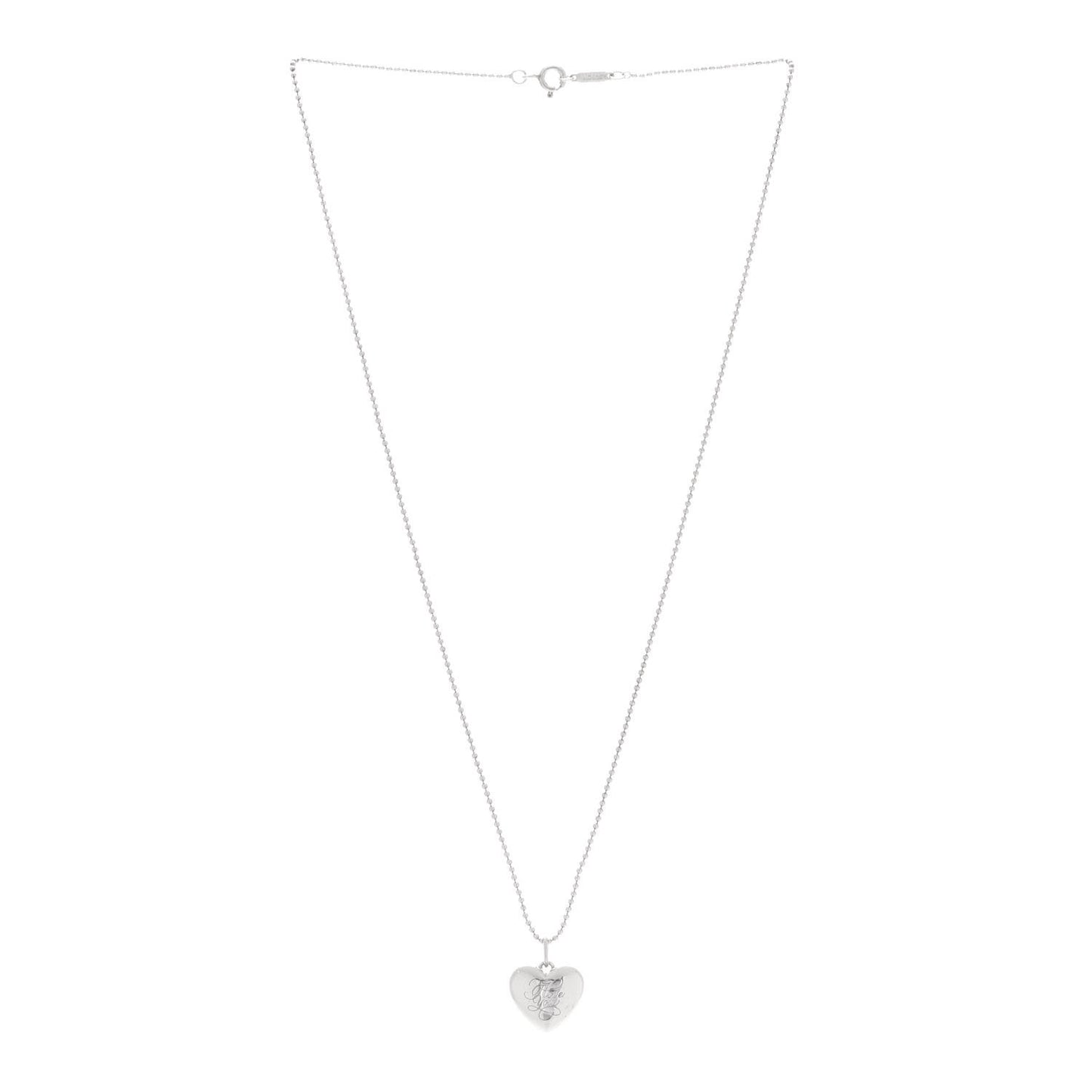 Sterling Silver I Love You Heart Locket Pendant Necklace