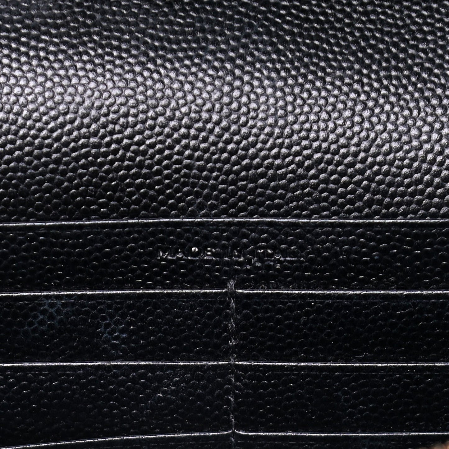 Grain De Poudre Matelasse Chevron Monogram Chain Wallet Black