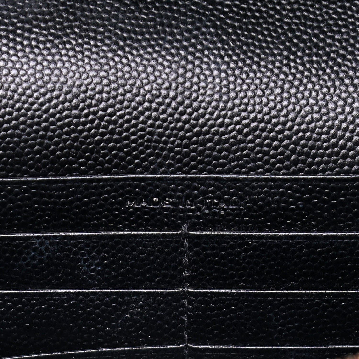Saint Laurent Grain De Poudre Matelasse Chevron Monogram Chain Wallet Black 5 of 16