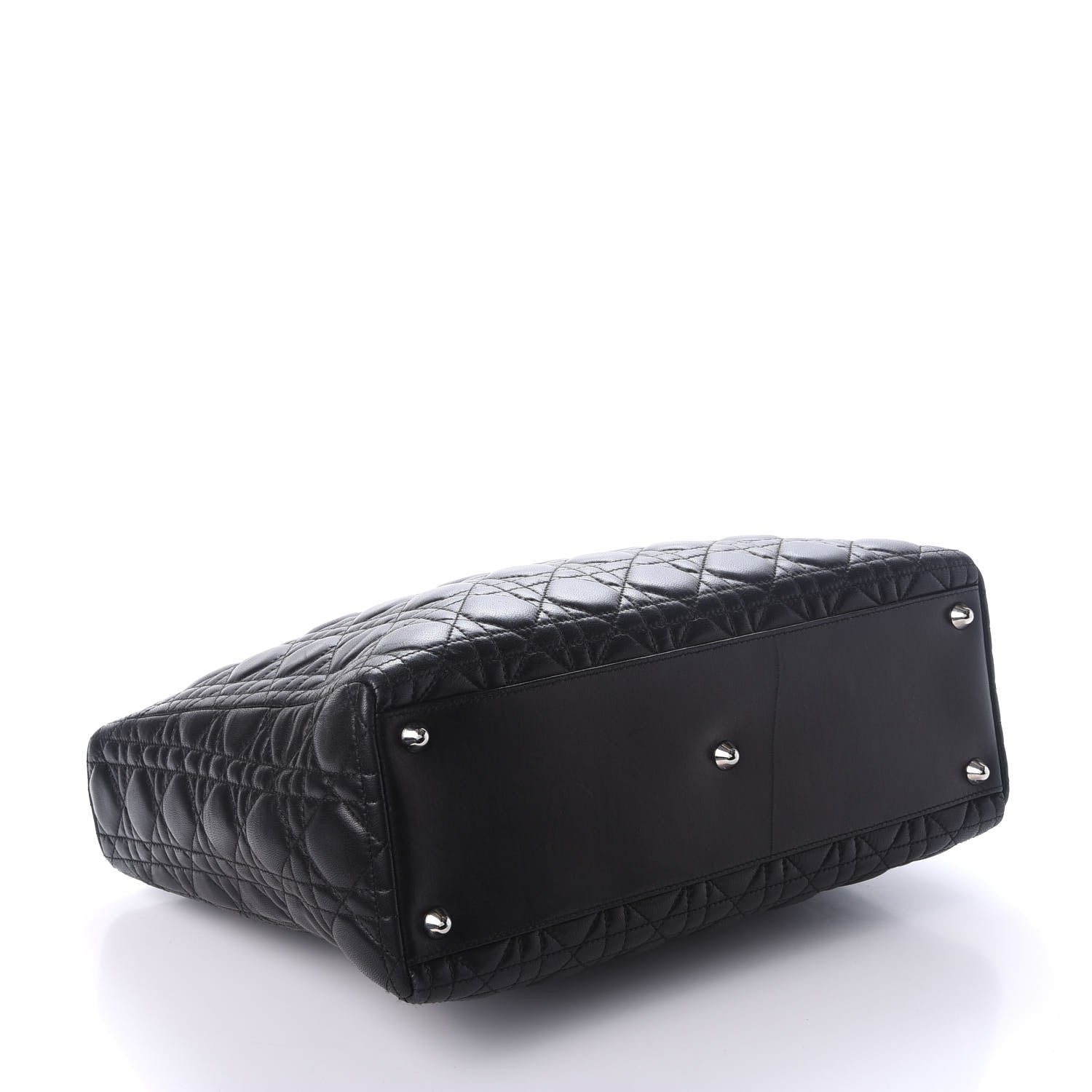 Christian Dior Lambskin Cannage Large Lady Dior Black 3 of 8