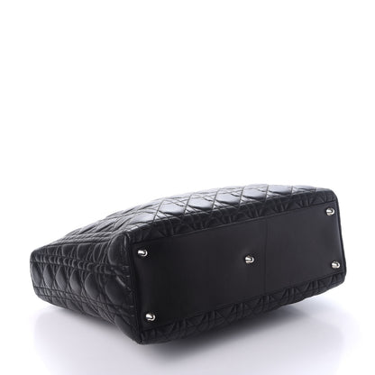 Christian Dior Lambskin Cannage Large Lady Dior Black 3 of 8