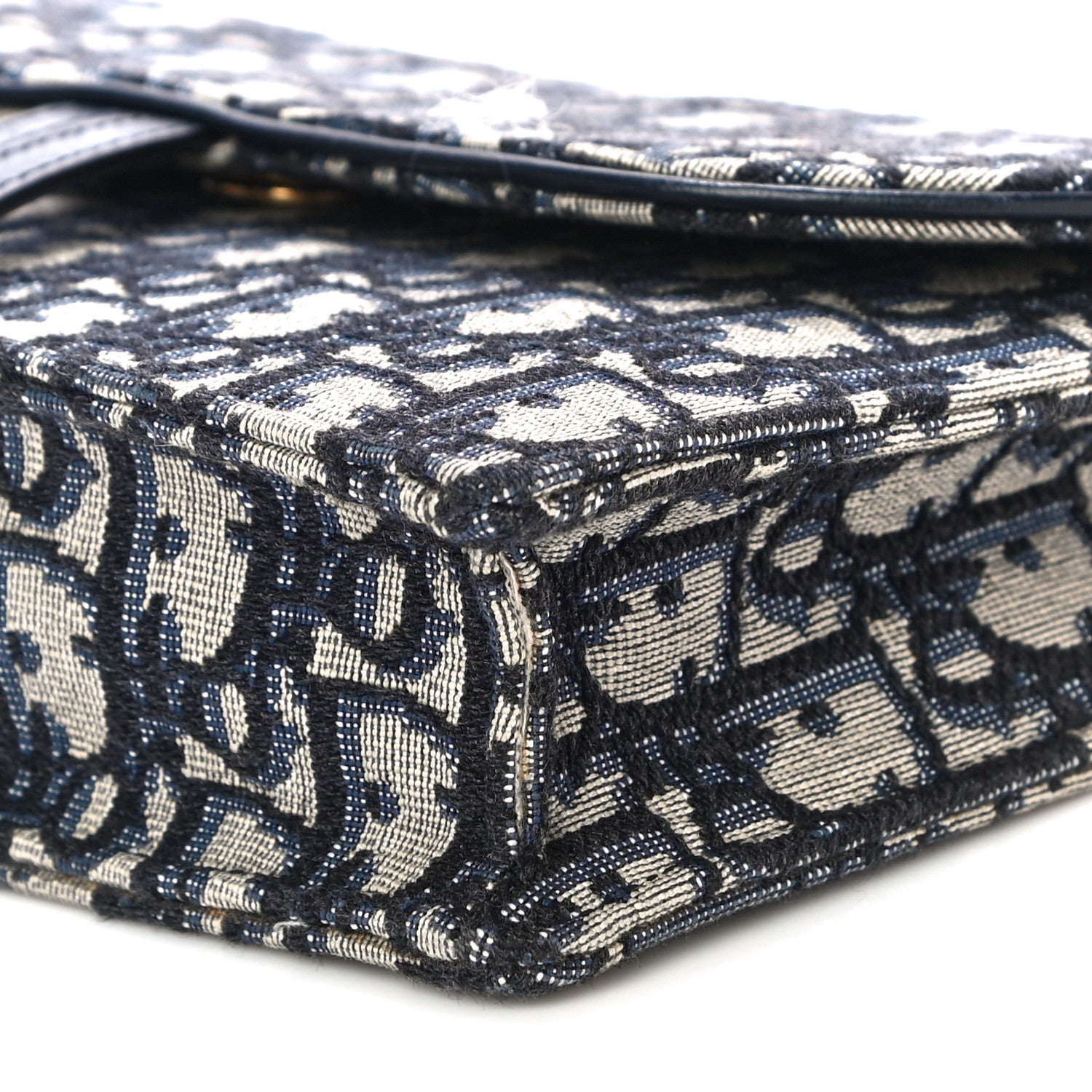 Christian Dior Oblique Saddle Chain Pouch Blue 9 of 14