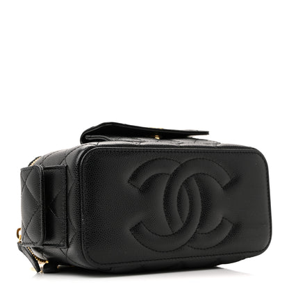 Chanel Caviar Quilted Polly Pocket East West Top Vanity With Chain Black 9 of 40