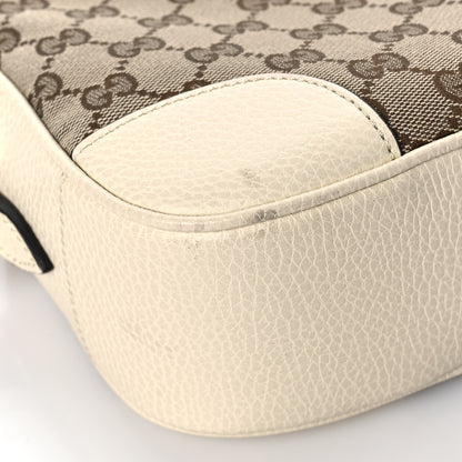 Gucci Monogram Dollar Calfskin Mini Bree Messenger Bag Beige Ebony Avoire 9 of 11
