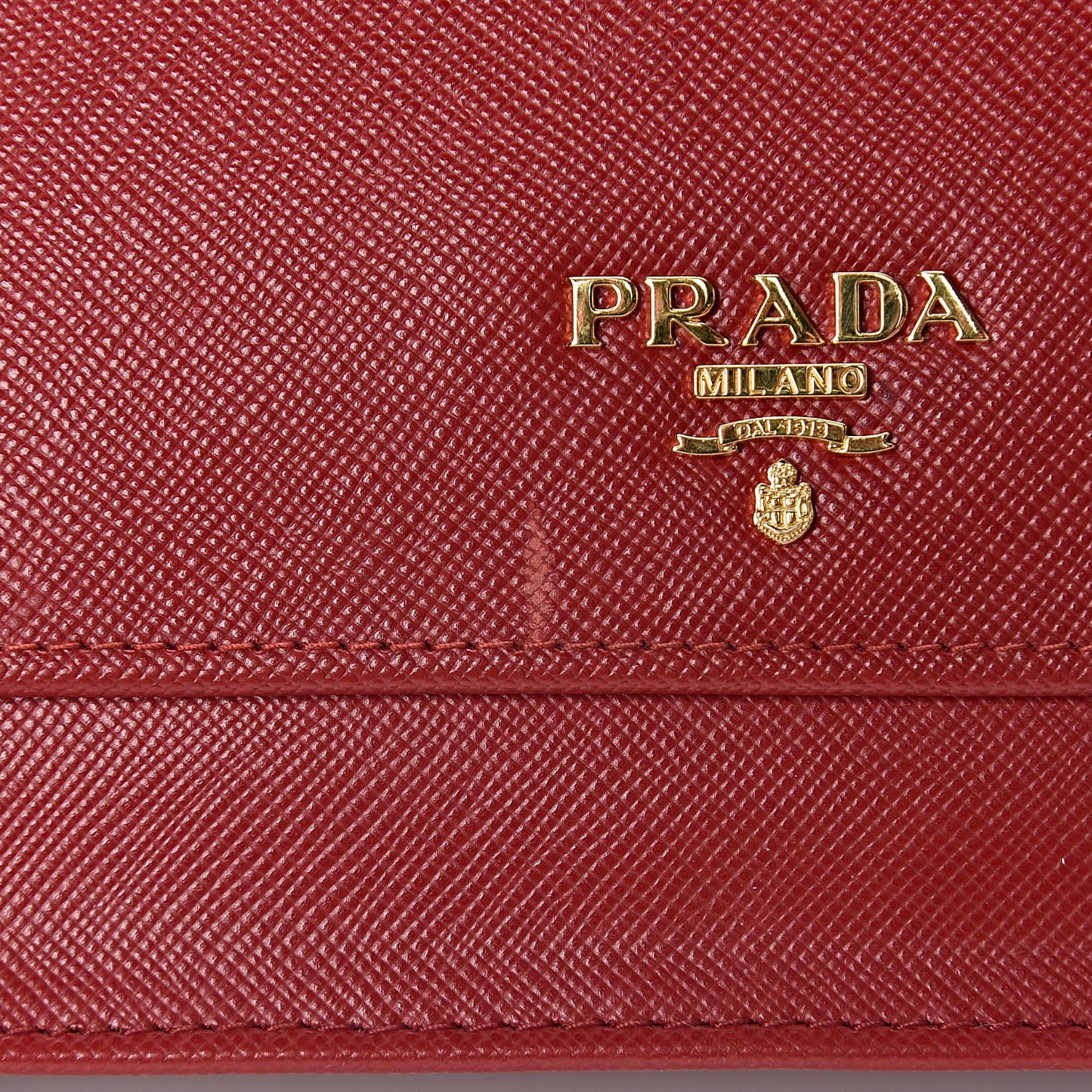 Saffiano Metal Flap Wallet With Strap Fuoco