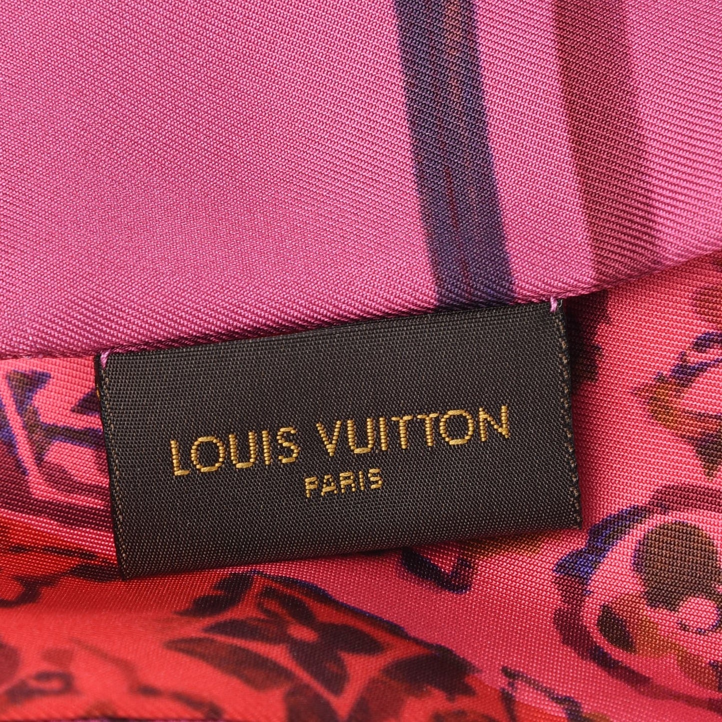 Silk Monogram Rainbow Giant Bandeau Coquelicot
