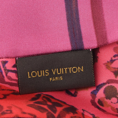 Louis Vuitton Silk Monogram Rainbow Giant Bandeau Coquelicot 3 of 4