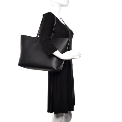Saint Laurent Calfskin Large Shopping Tote Black 2 of 10