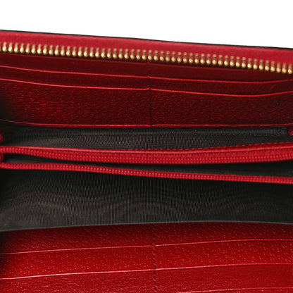 Gucci GG Supreme Monogram Tian Zip Around Wallet Beige Multicolor Red 5 of 9