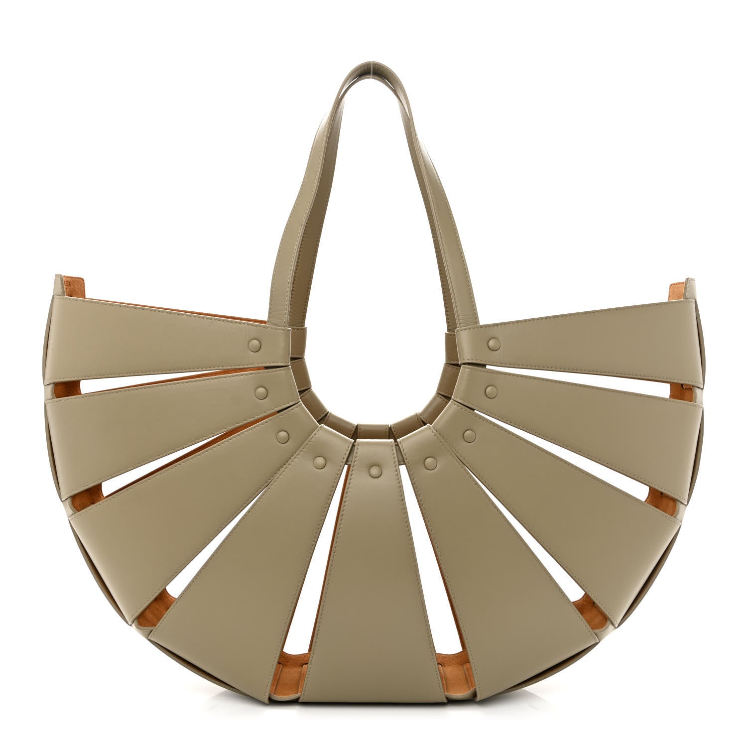 Bottega Veneta French Calfskin Large Shell Bag Taupe 3 of 11