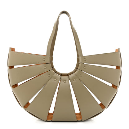 Bottega Veneta French Calfskin Large Shell Bag Taupe 3 of 11