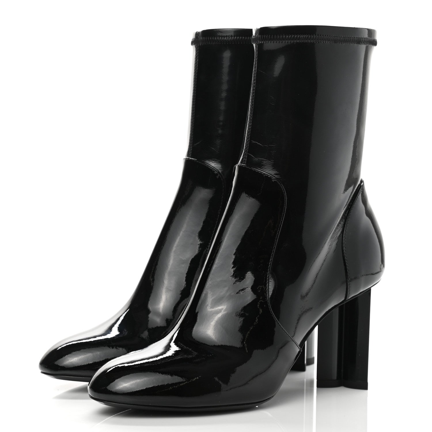 Louis Vuitton Patent Uniformes Silhouette Ankle Boots 36.5 Black 3 of 8