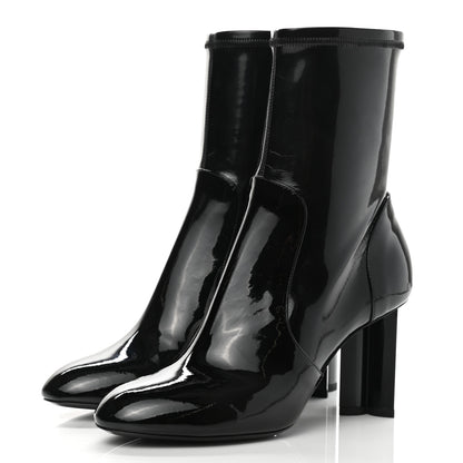 Louis Vuitton Patent Uniformes Silhouette Ankle Boots 36.5 Black 3 of 8