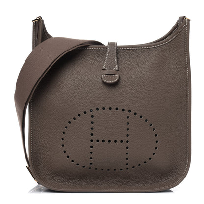 Hermes Taurillon Clemence Evelyne III PM Etoupe 1 of 4