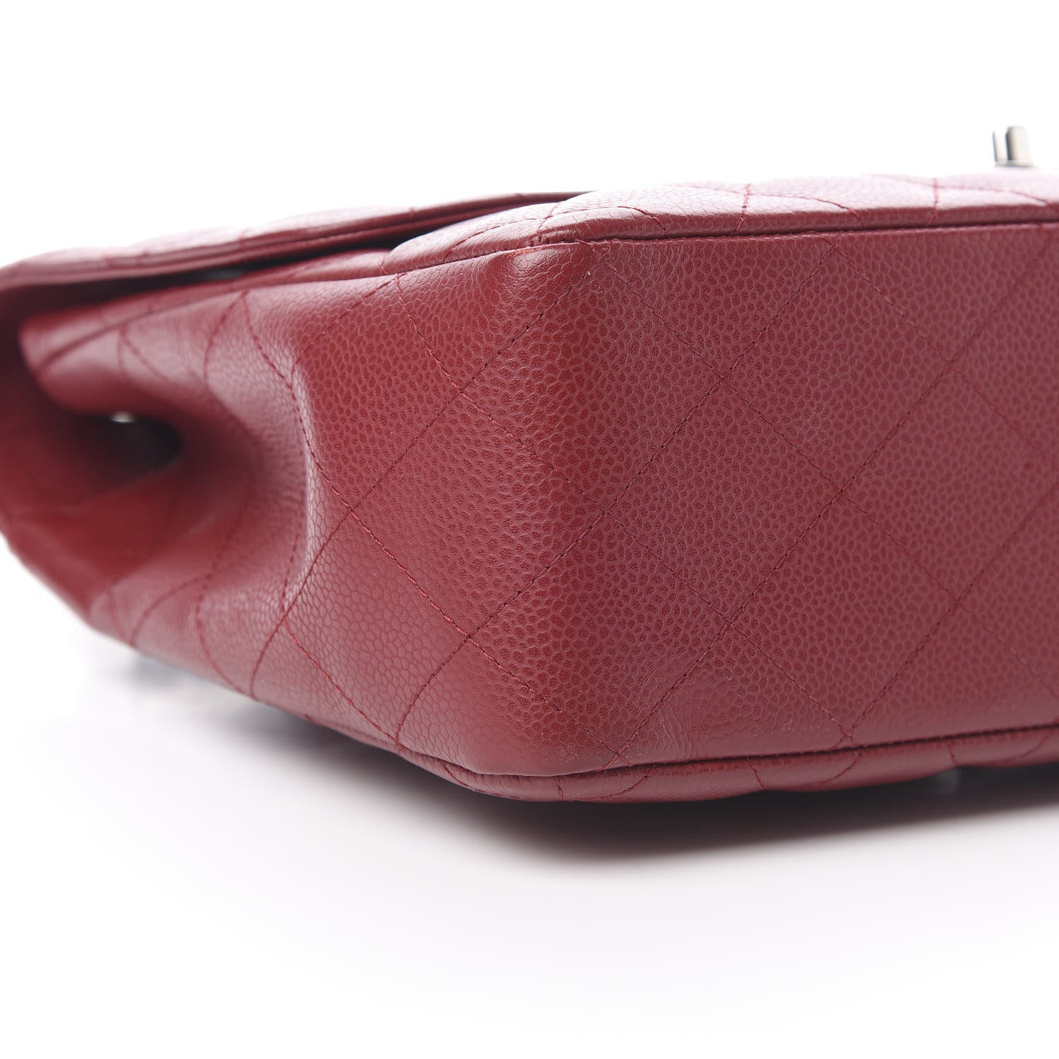 Chanel Caviar Quilted Jumbo Single Flap Red 9 of 12