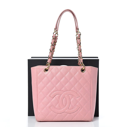 Chanel Caviar Quilted Petit Shopping Tote PST Pink 19 of 19