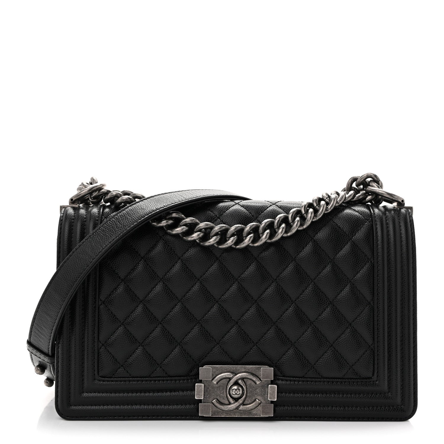 Chanel Caviar Quilted Medium Boy Flap Black 1 of 10