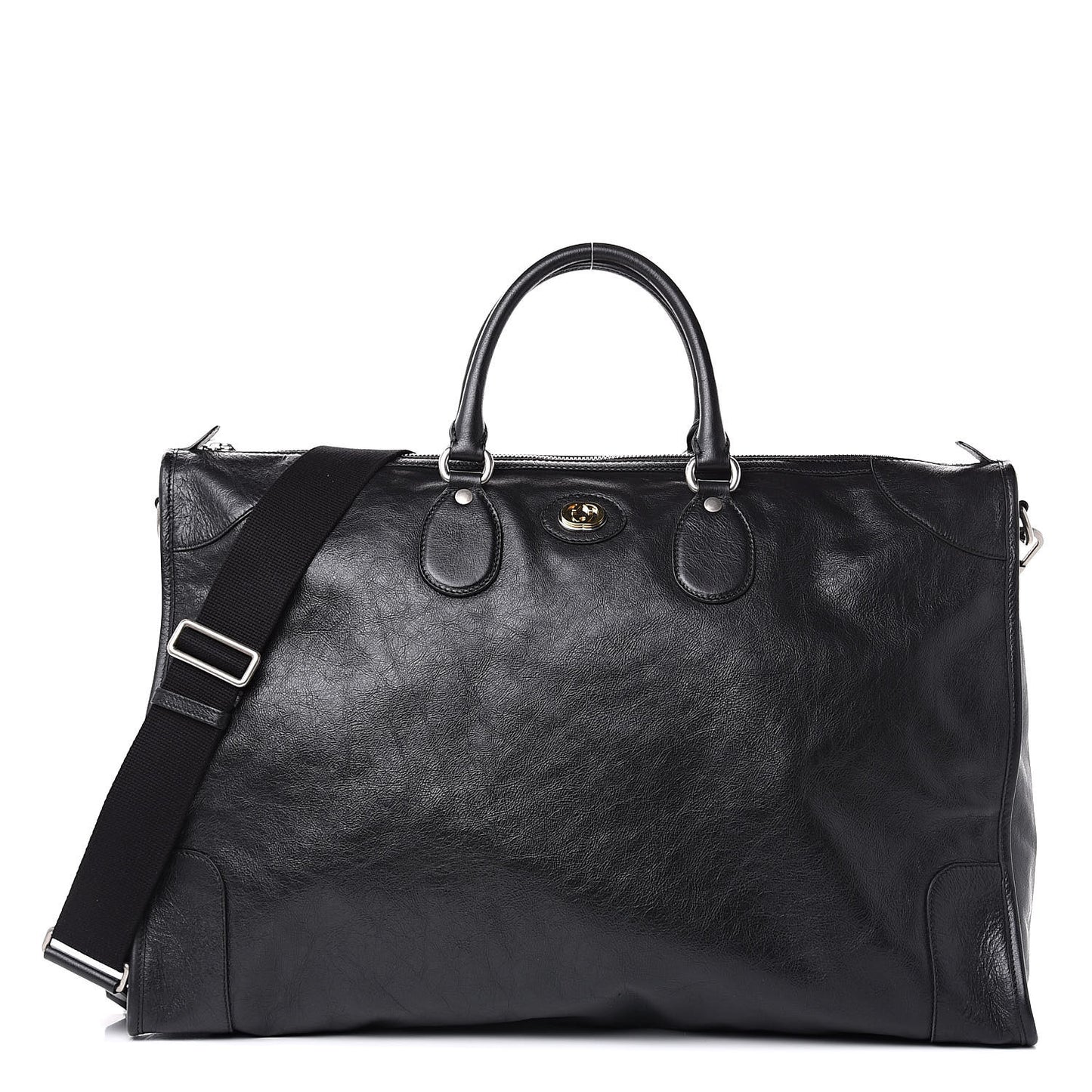 Fluffy Calfskin Morpheus Weekender Duffle Black