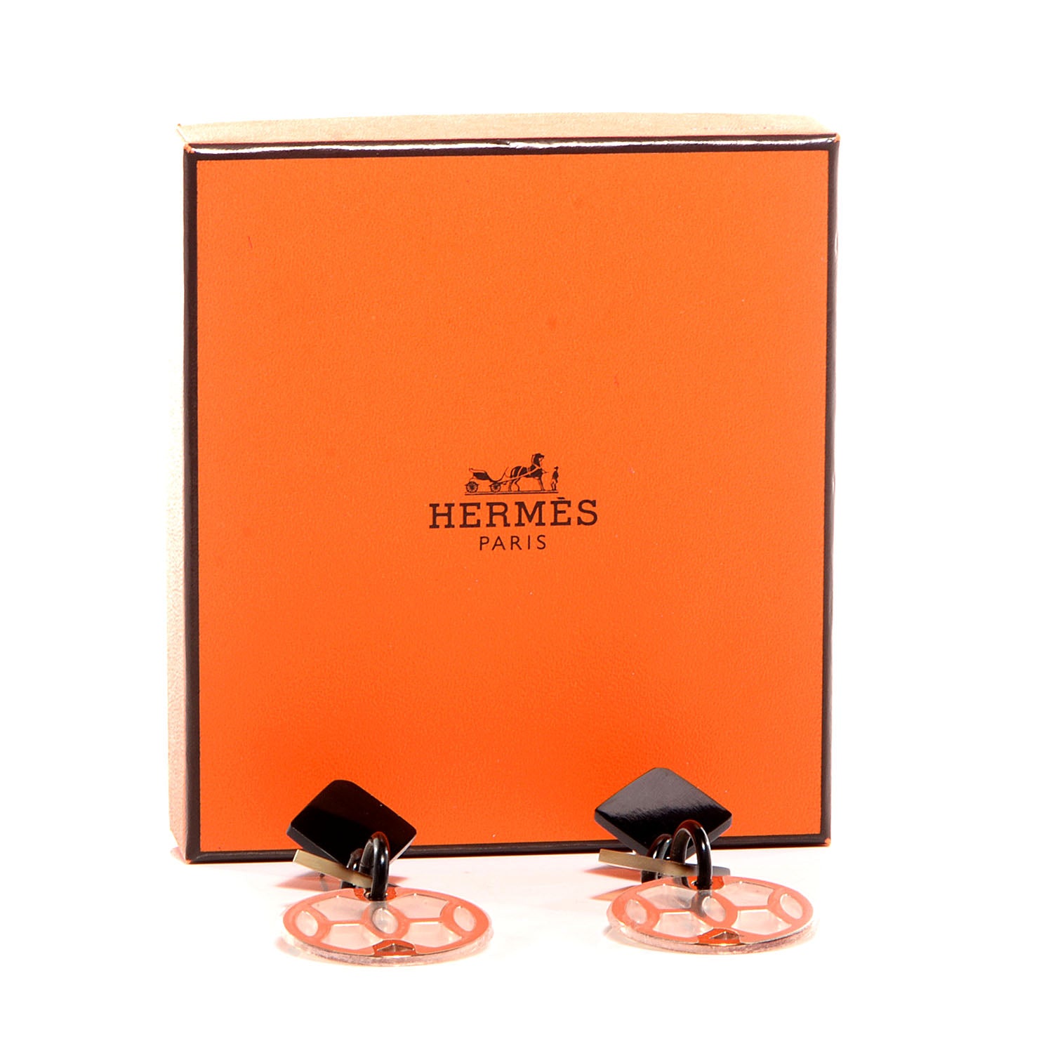 Hermes Sterling Silver Buffalo Horn PM Lift Earrings 6 of 6