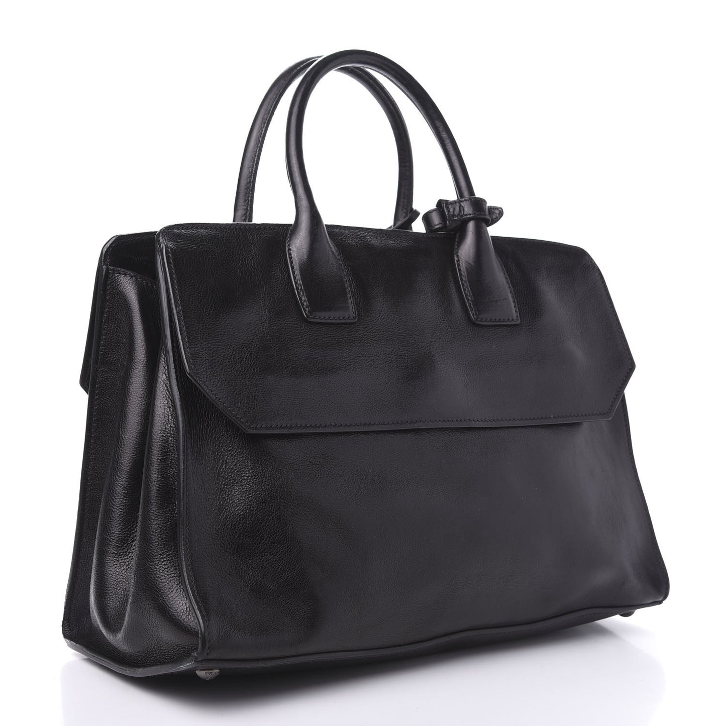 Glace Calfskin Tote Bag Baltico Black