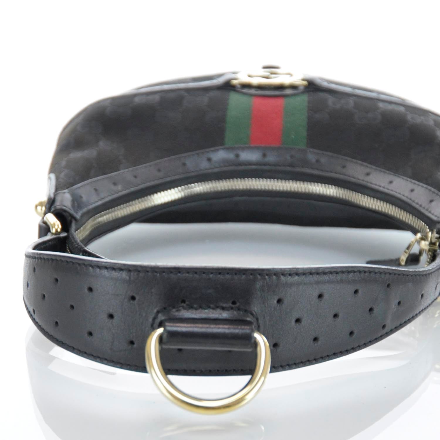 Gucci Monogram Reins Hobo Black 5 of 9