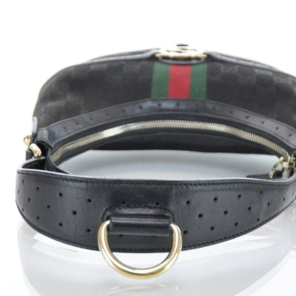 Gucci Monogram Reins Hobo Black 5 of 9