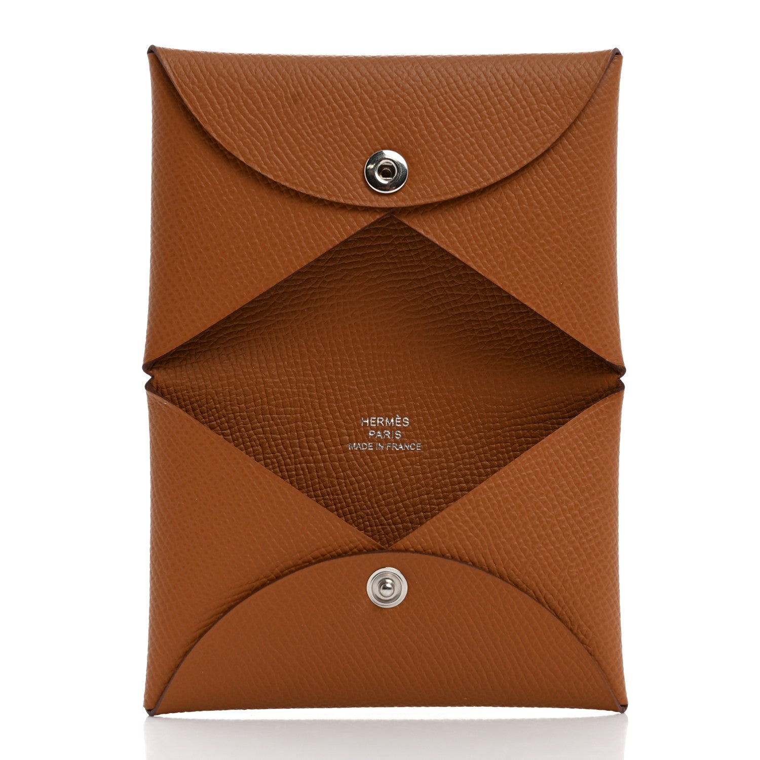 Hermes Epsom Calvi Card Case Gold 5 of 8