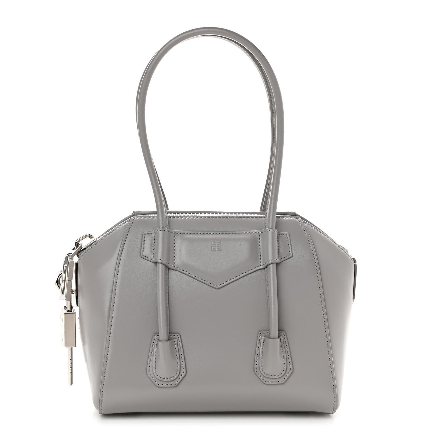 Box Calfskin Mini Lock Antigona Grey