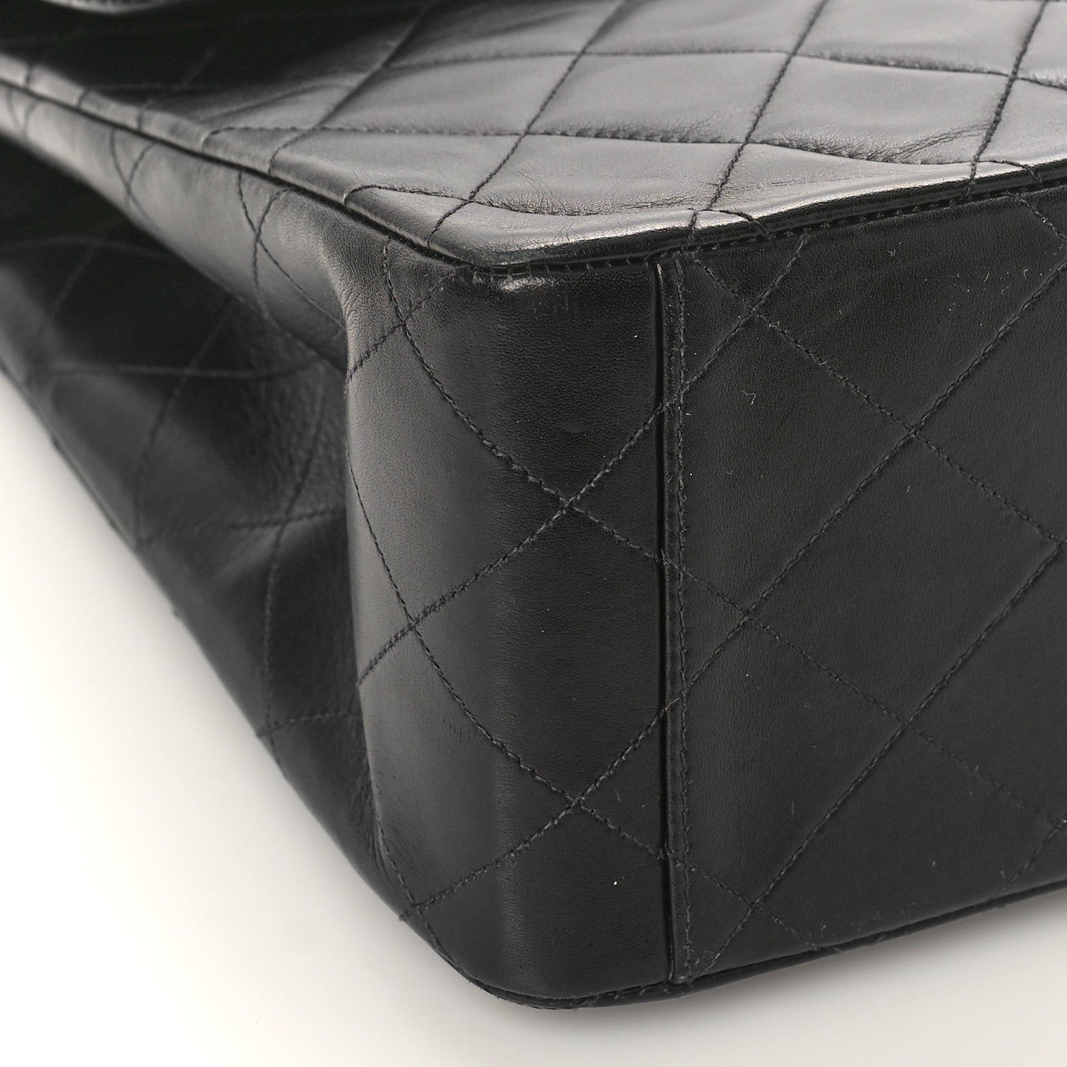 Chanel Lambskin Quilted XL Jumbo Single Flap Black 8 of 10
