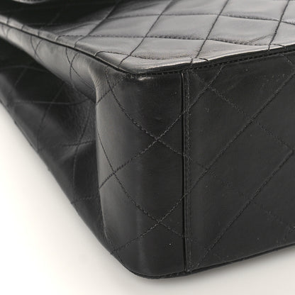 Chanel Lambskin Quilted XL Jumbo Single Flap Black 8 of 10