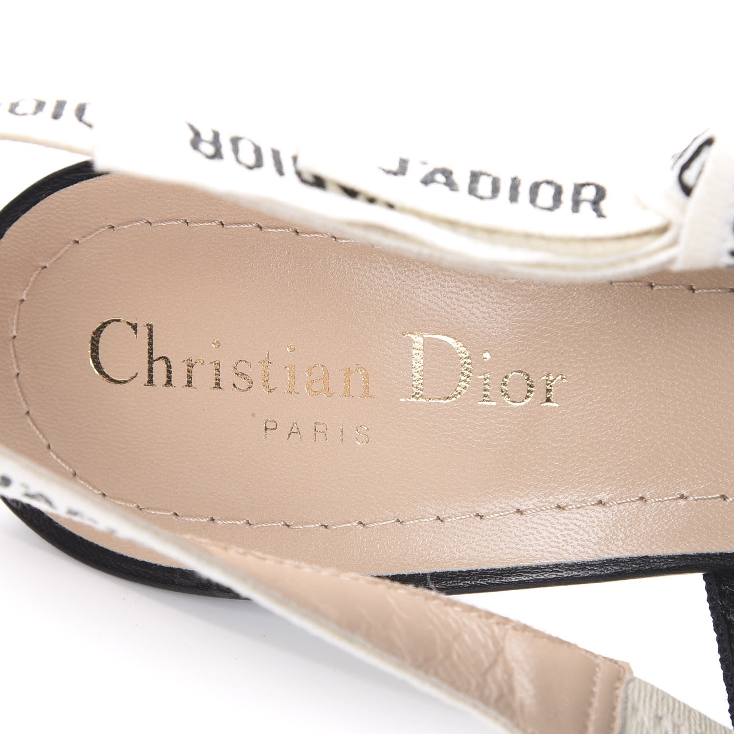 Christian Dior Technical Canvas Ribbon J Adior Slingback 65mm Pumps 40 Black 6 of 11