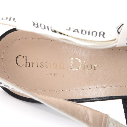 Christian Dior Technical Canvas Ribbon J Adior Slingback 65mm Pumps 40 Black 6 of 11