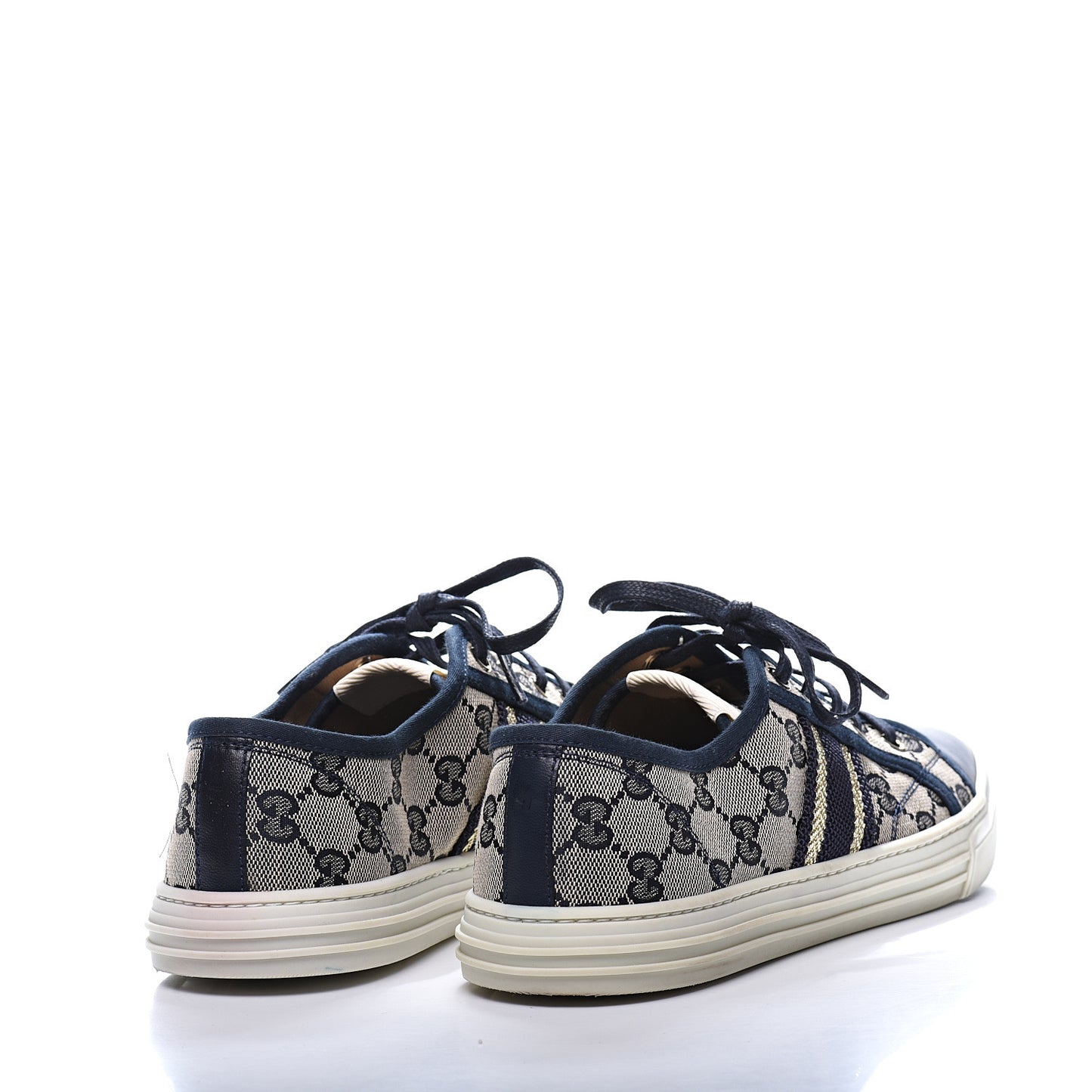 Monogram Web Sneakers 39.5 Navy Blue