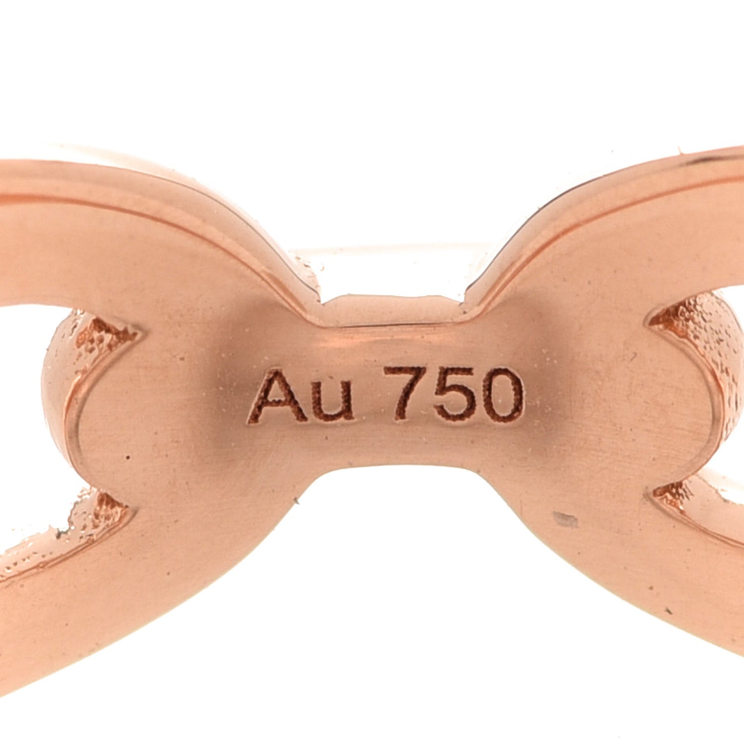 18K Rose Gold PM Chaine D'Ancre Enchainee Ring 55 7.25