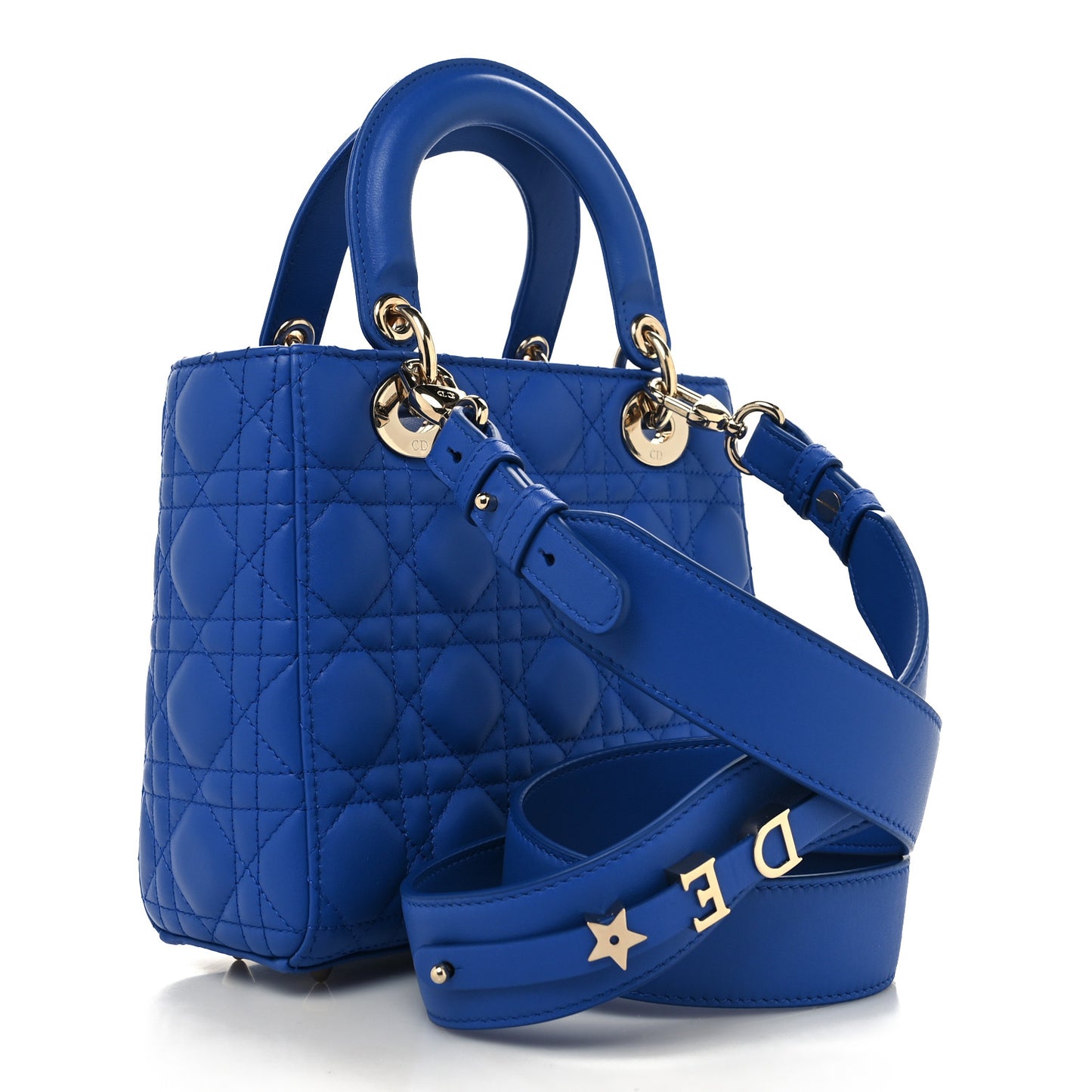 Lambskin Cannage Small My ABCDior Lady Dior Blue