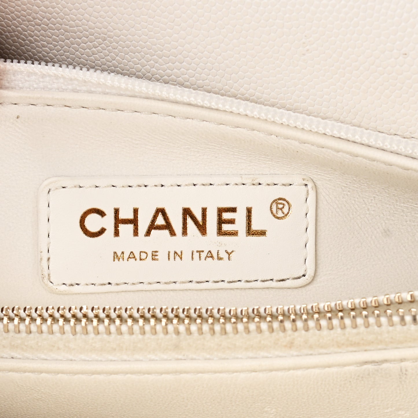 Caviar Quilted Small Coco Handle Flap White