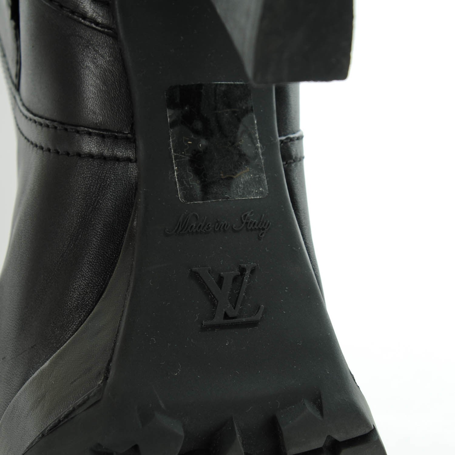 Louis Vuitton Calfskin High Platform Boots 39 Black 7 of 8