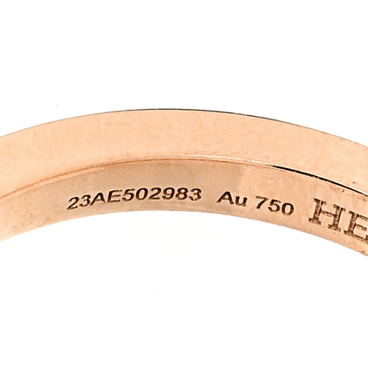 Hermes 18K Rose Gold Diamond MM Chaine d'Ancre Contour Ring 51 5.75 6 of 7