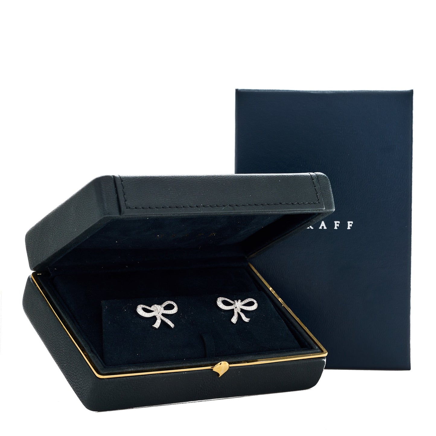 18K White Gold Diamond Tilda's Bow Mini Stud Earrings