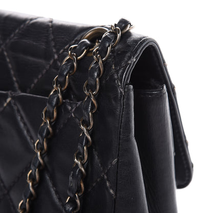 Chanel Calfskin Quilted Wild Stitch Flap Black 14 of 16