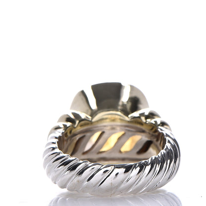 David Yurman Sterling Silver 14K Yellow Gold Citrine 14mm Noblesse Ring 54 7 4 of 6