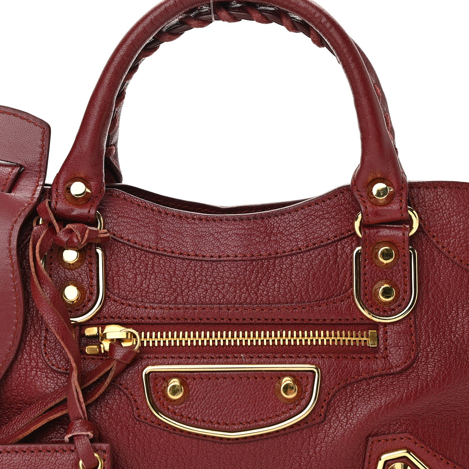 Balenciaga Chevre Gold Metallic Edge Hardware Mini City Rouge Brique Rouge Grenade 8 of 13