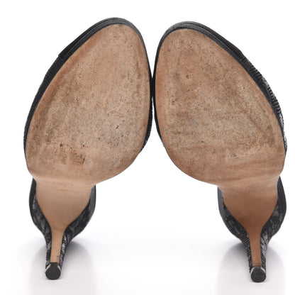 Chanel Lace Cap Toe CC Slingback Pumps 40 Black 5 of 10