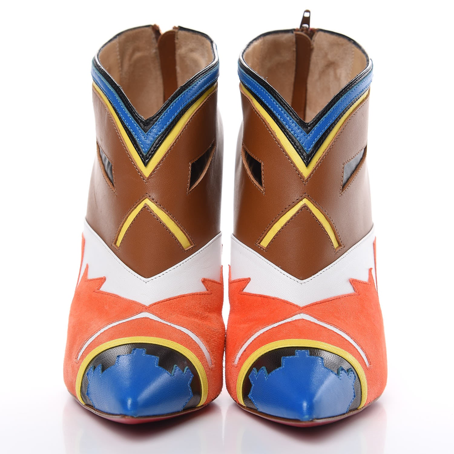 Christian Louboutin Kid Suede Calfskin Hoputu 120 Booties 37 Blue 2 of 12